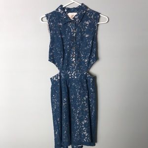 Fit & flare, side cut-out party dress